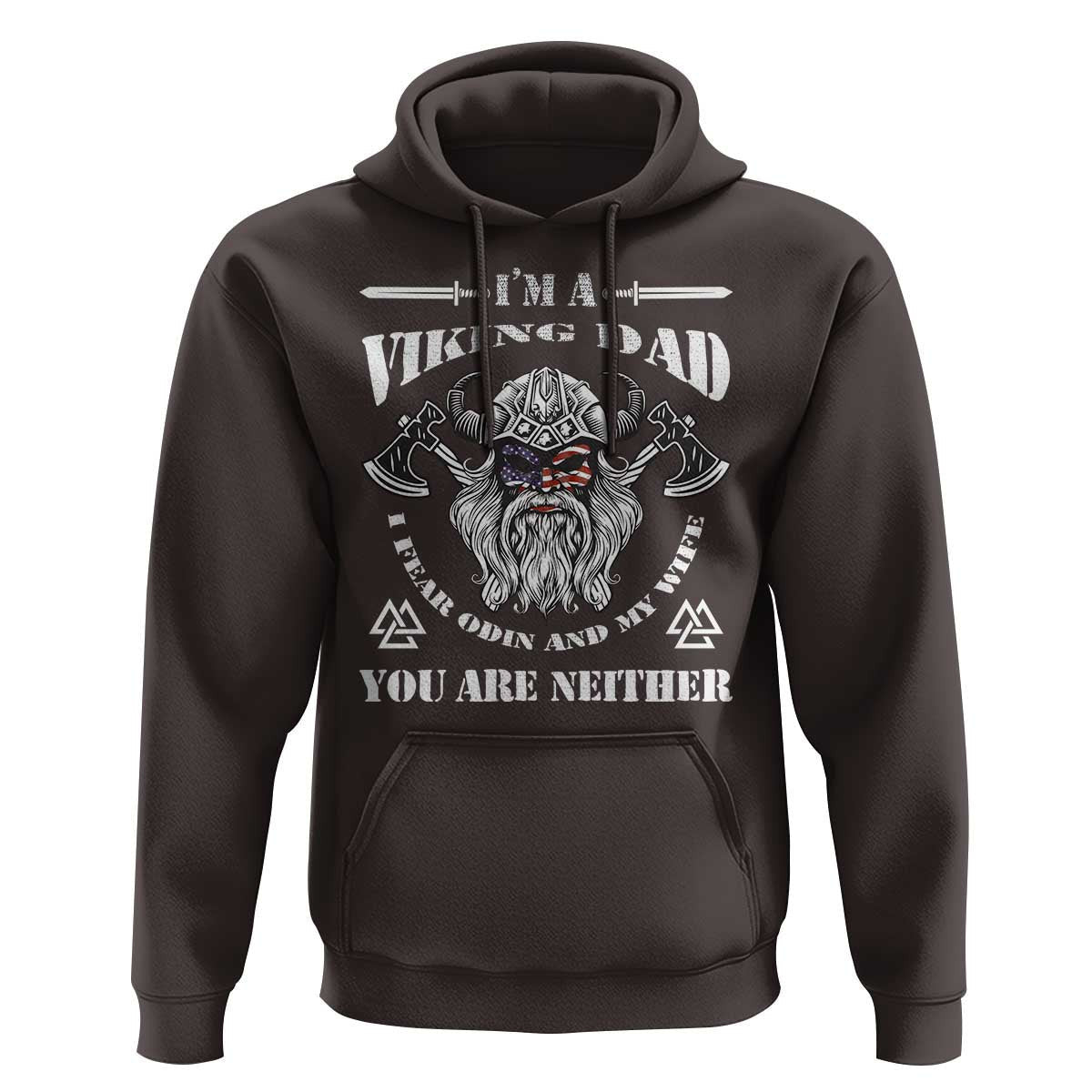 Viking Dad I Fear Odin And My Wife Viking Hoodie Cotton