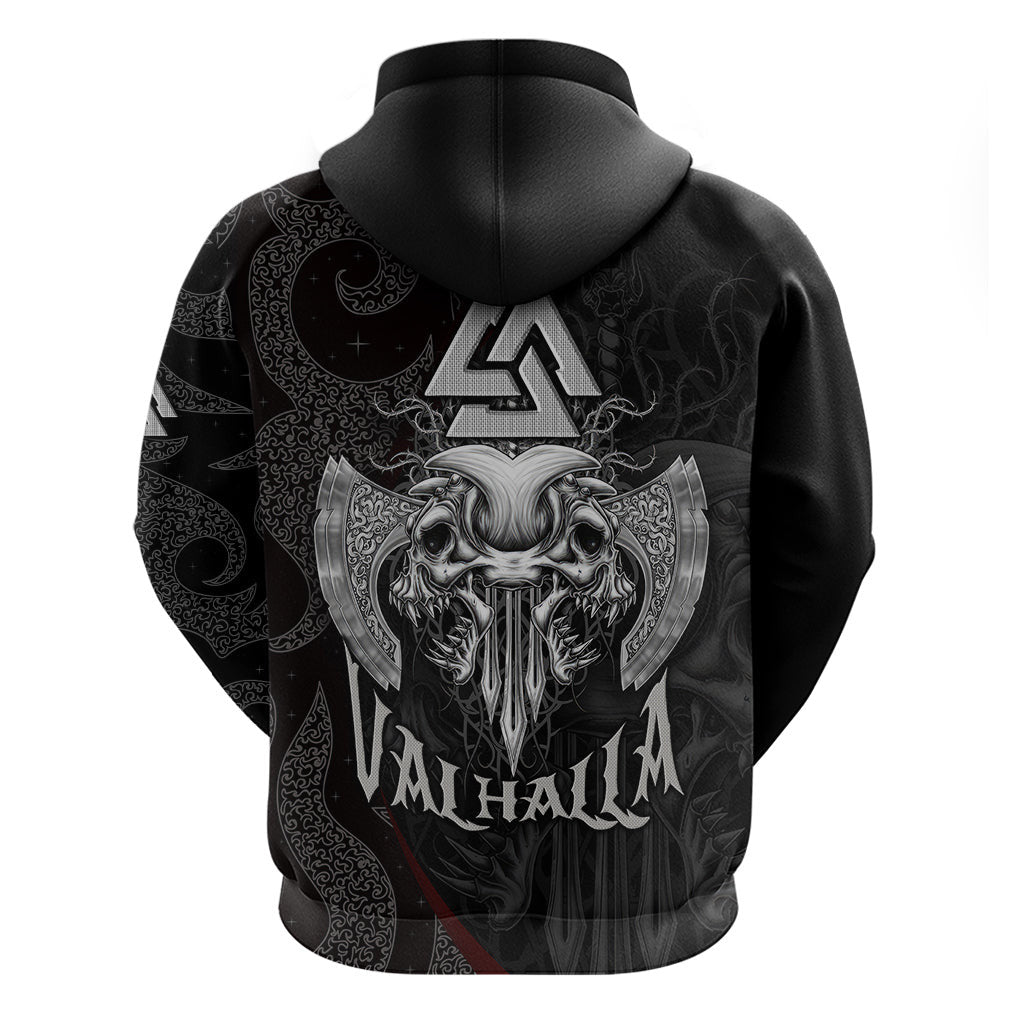 Viking Valhalla Skull And Axe Viking Hoodie