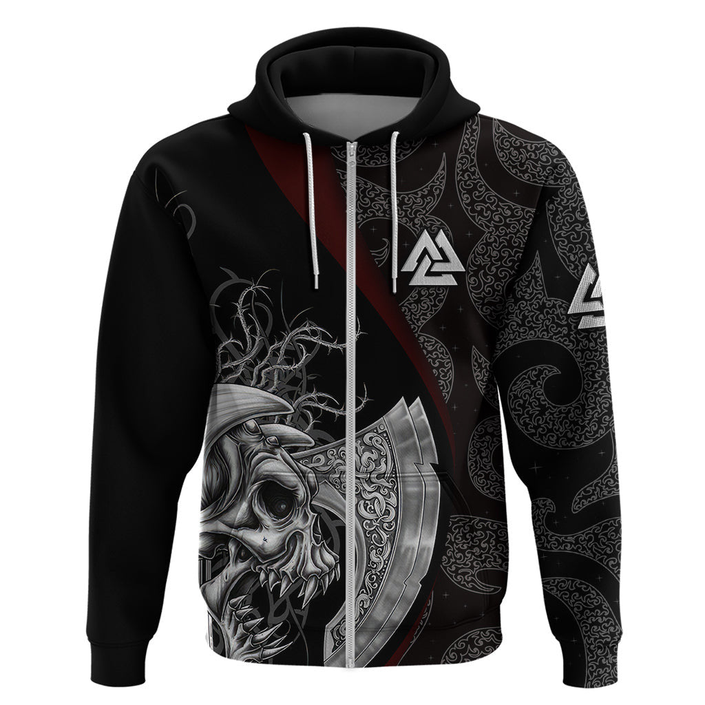 Viking Valhalla Skull And Axe Viking Hoodie
