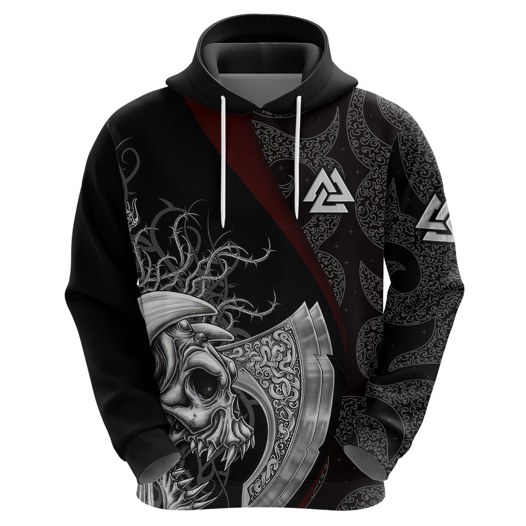 Viking Valhalla Skull And Axe Viking Hoodie