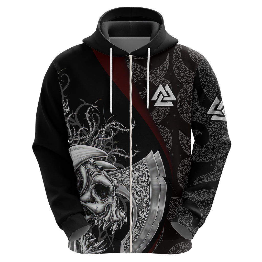 Viking Valhalla Skull And Axe Viking Hoodie