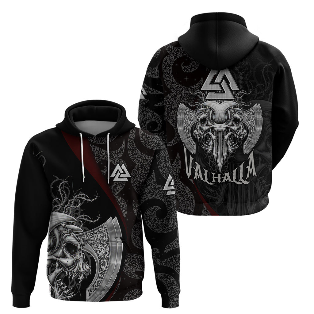 Viking Valhalla Skull And Axe Viking Hoodie