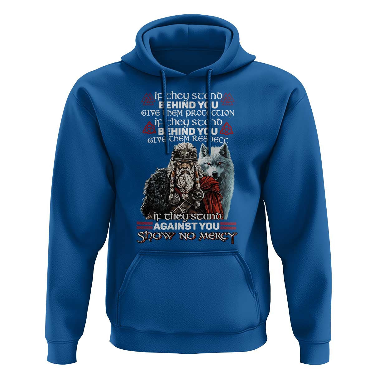 If They Stand Against You Show No Mercy Viking Hoodie Cotton