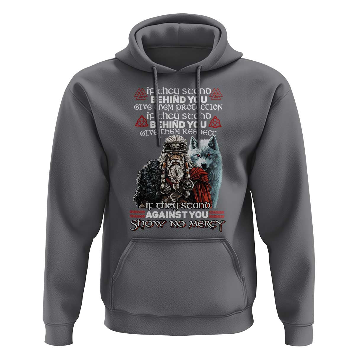 If They Stand Against You Show No Mercy Viking Hoodie Cotton