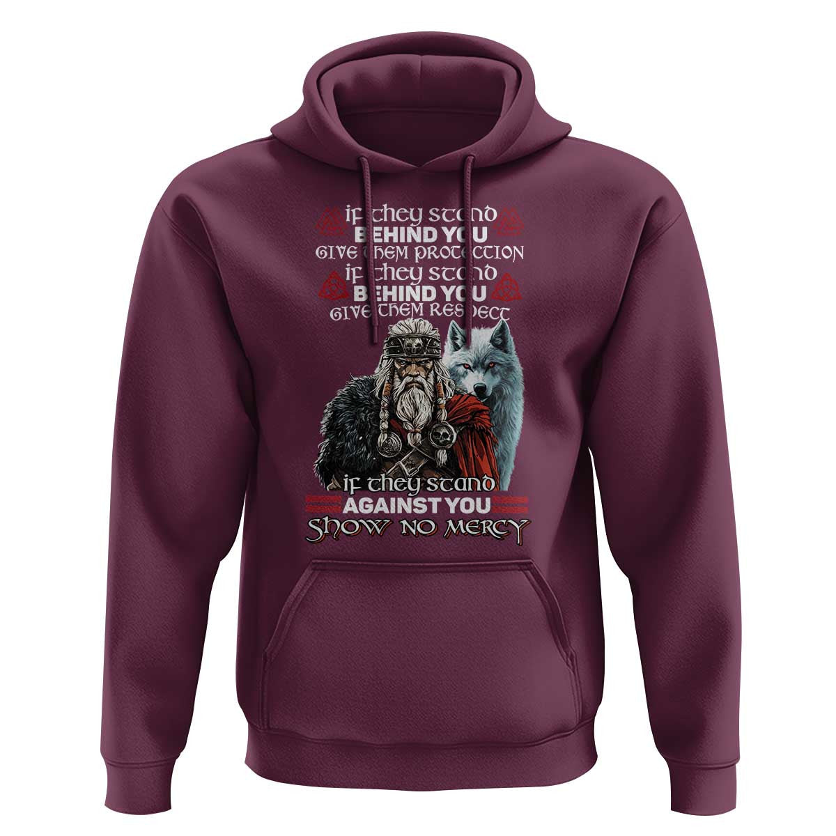 If They Stand Against You Show No Mercy Viking Hoodie Cotton