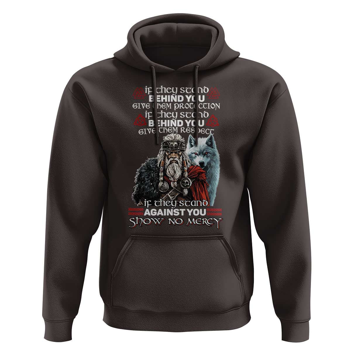 If They Stand Against You Show No Mercy Viking Hoodie Cotton