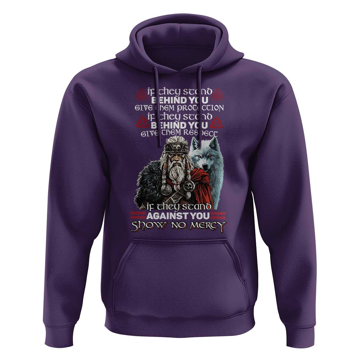 If They Stand Against You Show No Mercy Viking Hoodie Cotton