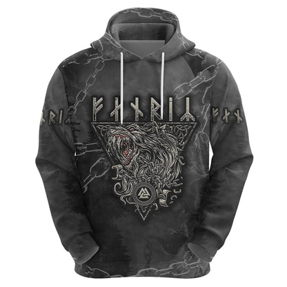 Fenir Better to be a Wolf of Odin Viking Hoodie