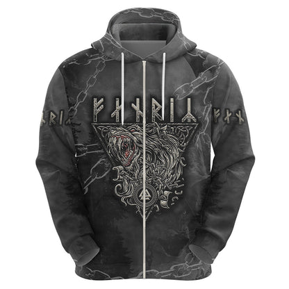 Fenir Better to be a Wolf of Odin Viking Hoodie