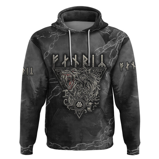 Fenir Better to be a Wolf of Odin Viking Hoodie