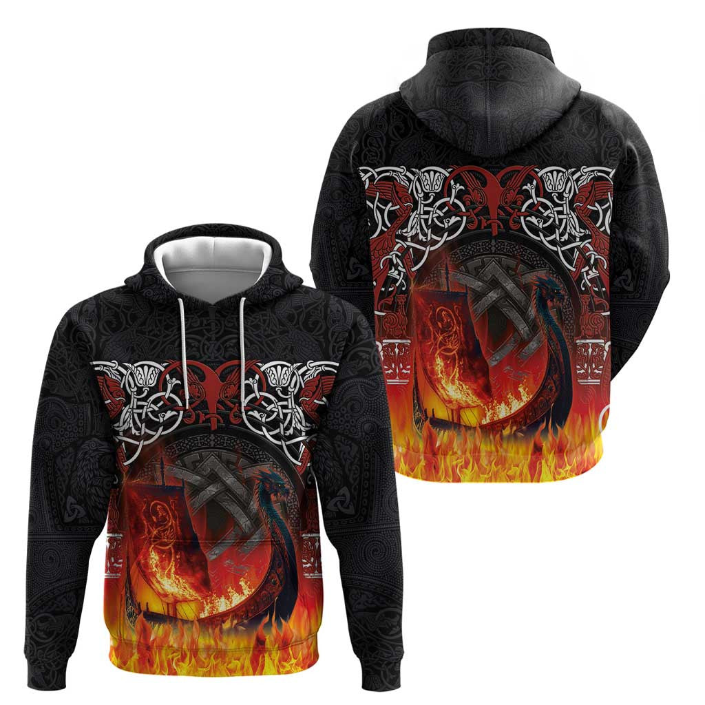 Scotland Up Helly Aa Zipper Drakkar Viking Longship Burning The Return of The Light Viking Hoodie