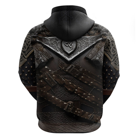Legendary Viking Armor Triple Horn Saga Viking Hoodie
