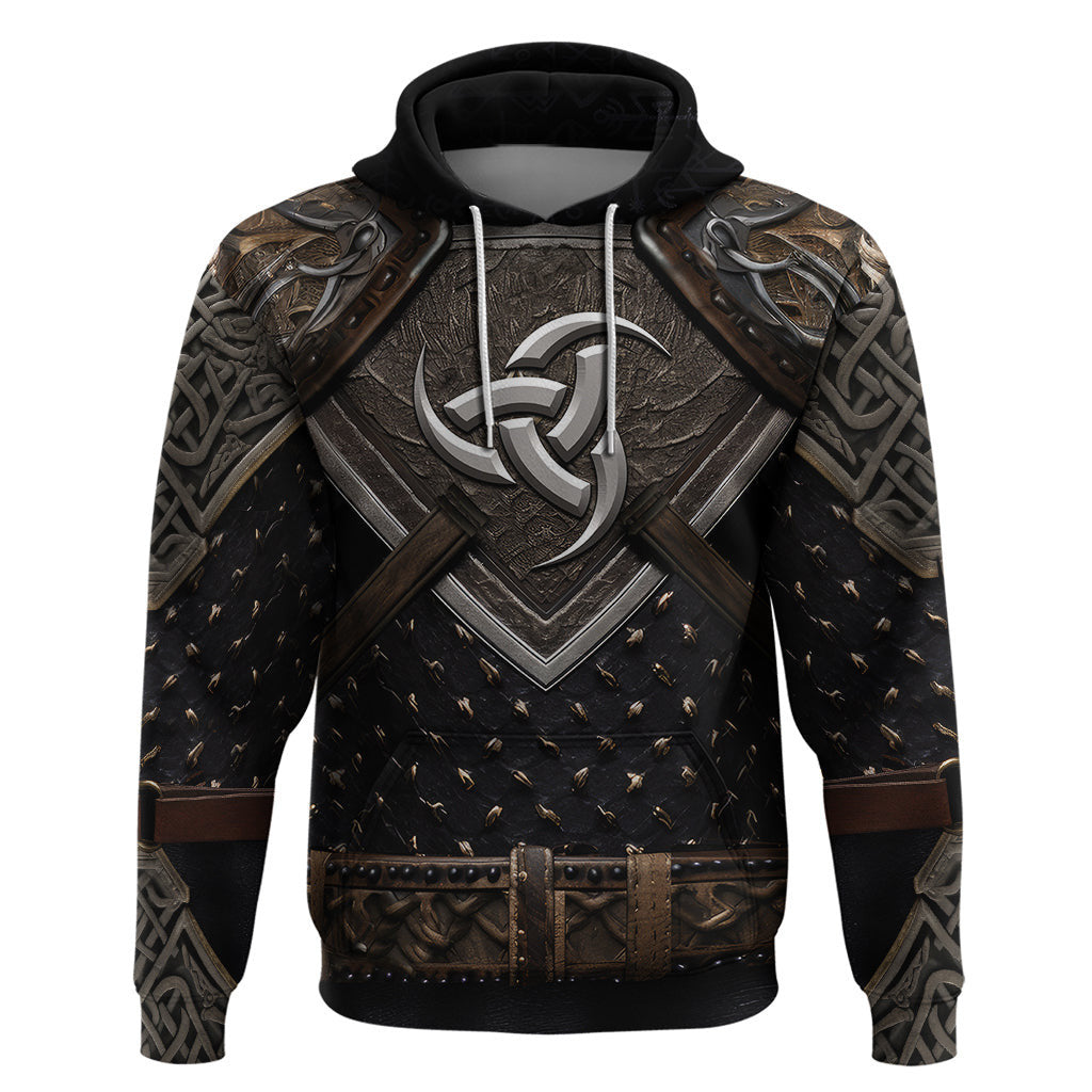 Legendary Viking Armor Triple Horn Saga Viking Hoodie