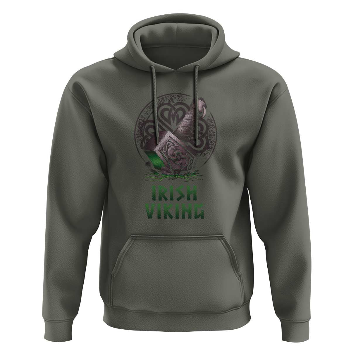 Irish Celtic Thor Mjolnir Viking Hoodie Cotton