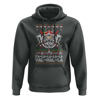 Christmas Fa La La La La Val Hal La Santa Viking Warriors Viking Hoodie Cotton