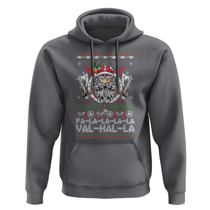 Christmas Fa La La La La Val Hal La Santa Viking Warriors Viking Hoodie Cotton