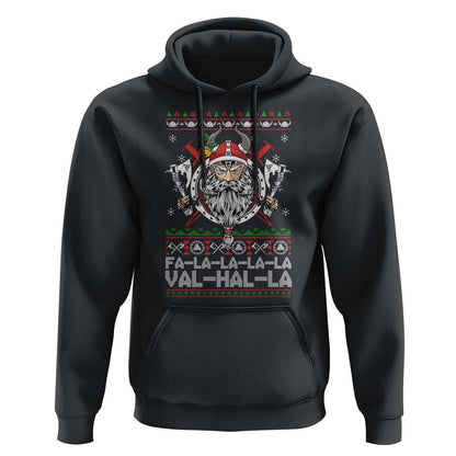 Christmas Fa La La La La Val Hal La Santa Viking Warriors Viking Hoodie Cotton