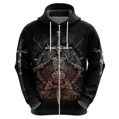 Warrior Skull Skull Warrior Viking Viking Hoodie