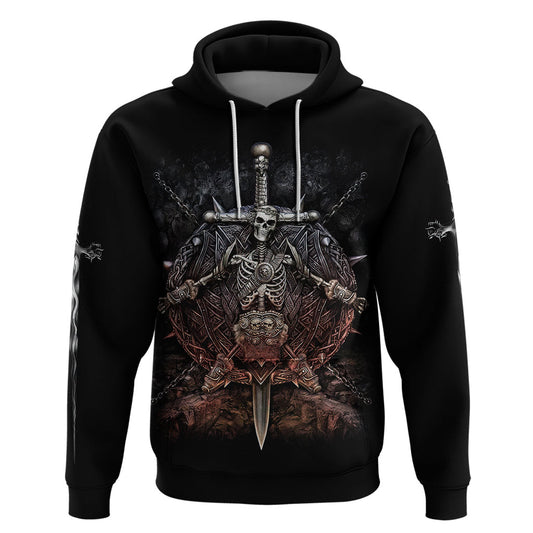 Warrior Skull Skull Warrior Viking Viking Hoodie