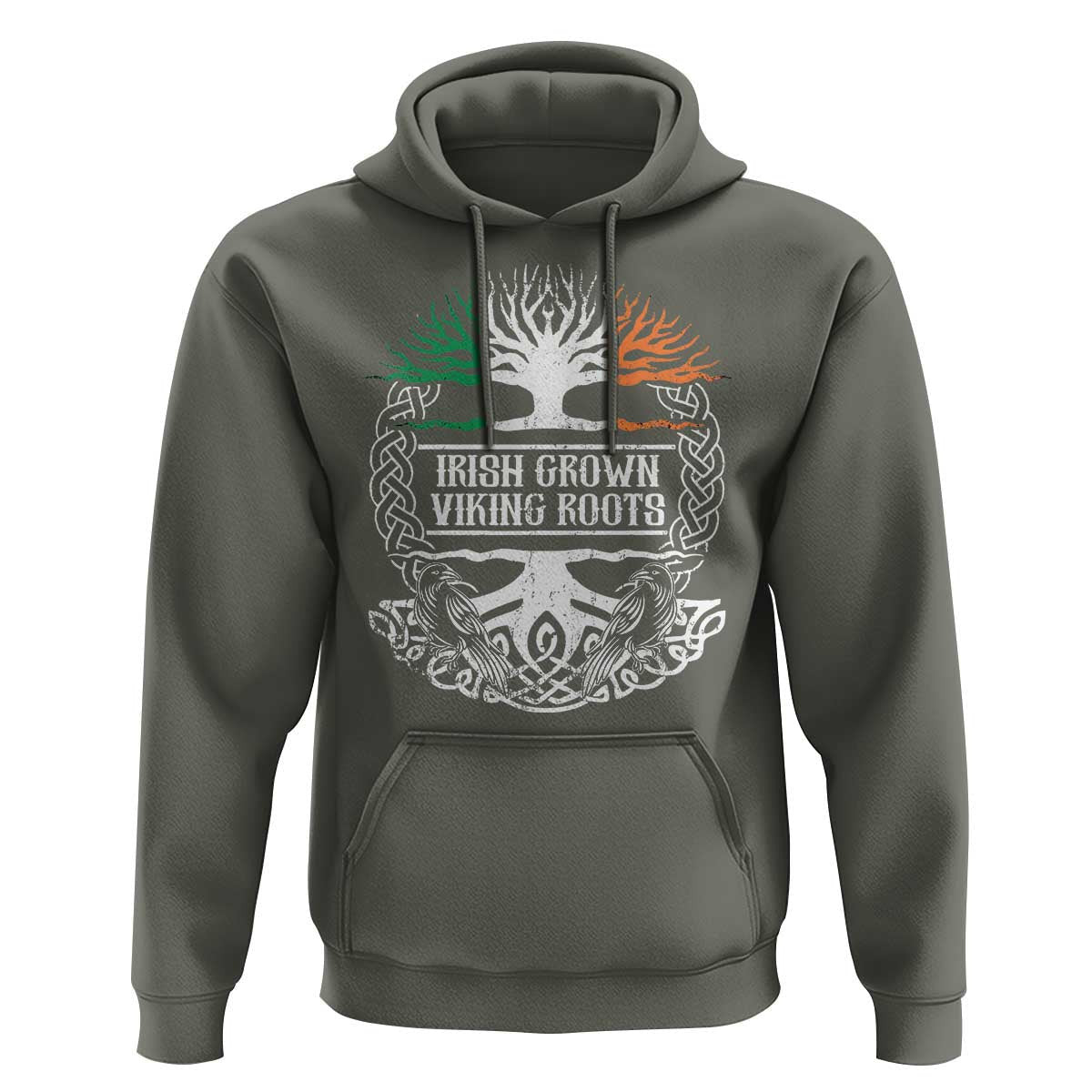 Irish Irish Grown With Viking Roots Viking Hoodie Cotton