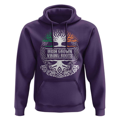 Irish Irish Grown With Viking Roots Viking Hoodie Cotton