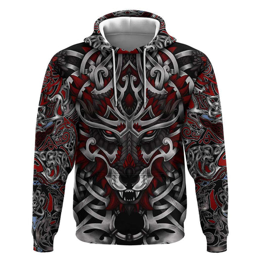 Celtic Wolf Fenrir Vikings Norse Mythology Viking Hoodie