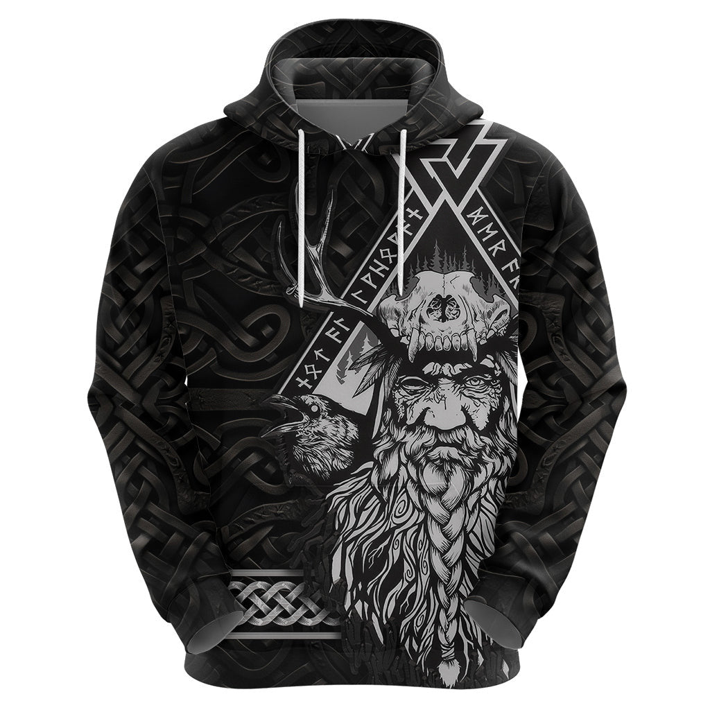 Norse Enigma Odin's Vision White Viking Hoodie