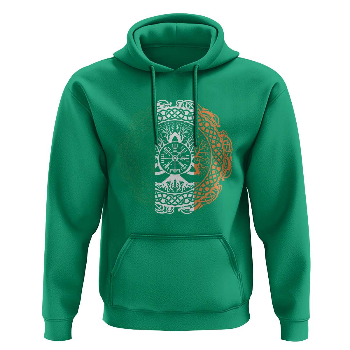 Norse Gaels Viking Yggdrasil Awe Tree Irish St Patricks Day Viking Hoodie Cotton