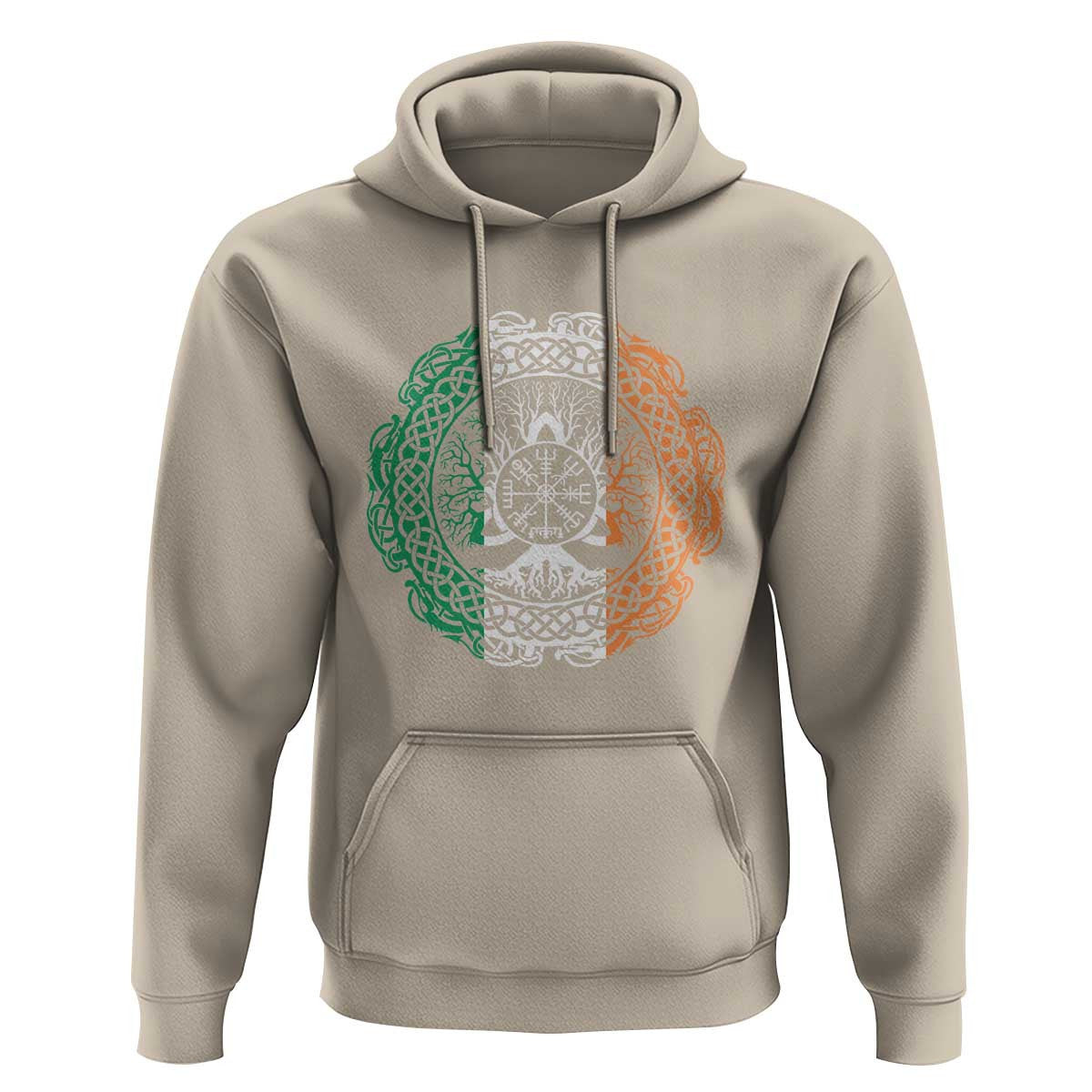 Norse Gaels Viking Yggdrasil Awe Tree Irish St Patricks Day Viking Hoodie Cotton