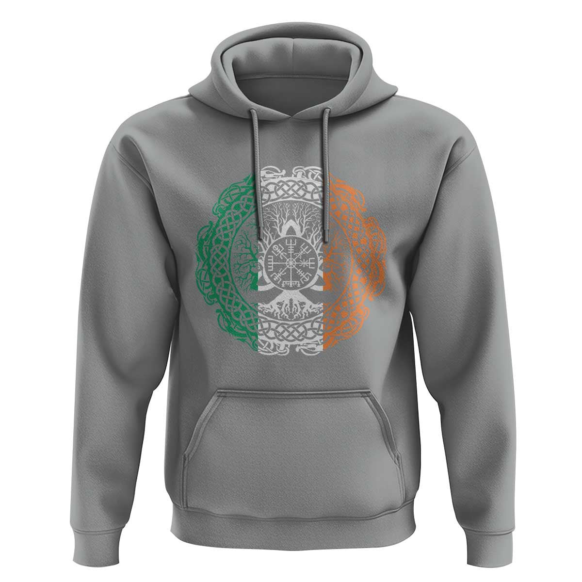 Norse Gaels Viking Yggdrasil Awe Tree Irish St Patricks Day Viking Hoodie Cotton