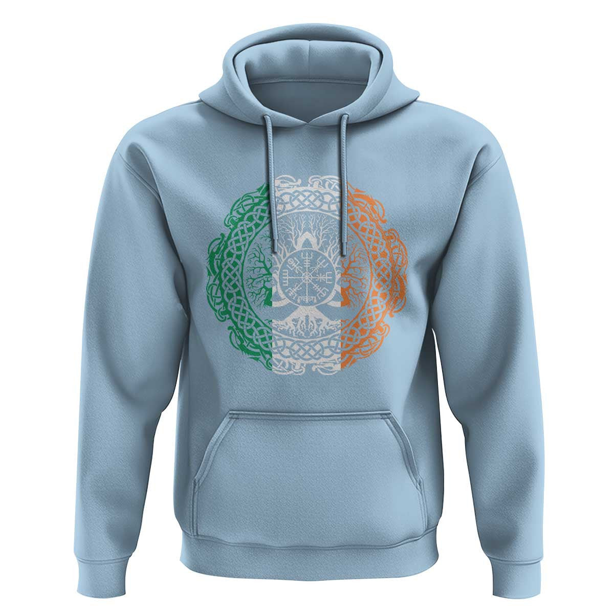 Norse Gaels Viking Yggdrasil Awe Tree Irish St Patricks Day Viking Hoodie Cotton