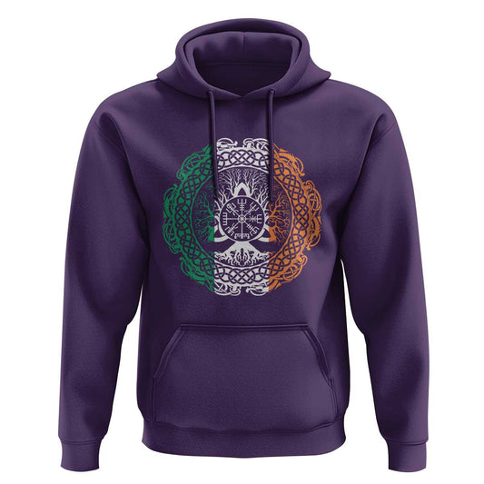 Norse Gaels Viking Yggdrasil Awe Tree Irish St Patricks Day Viking Hoodie Cotton
