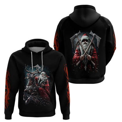 Viking Santa Claus Vahalla Santa Clau Coming Viking Hoodie