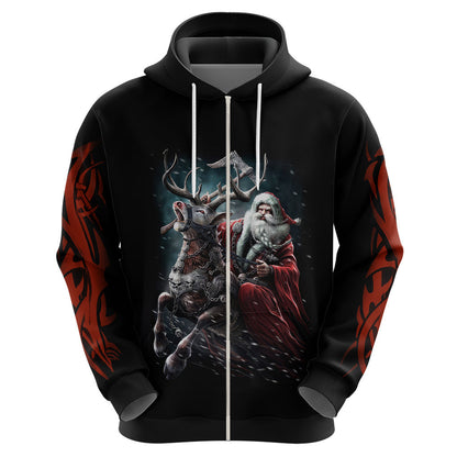 Viking Santa Claus Vahalla Santa Clau Coming Viking Hoodie