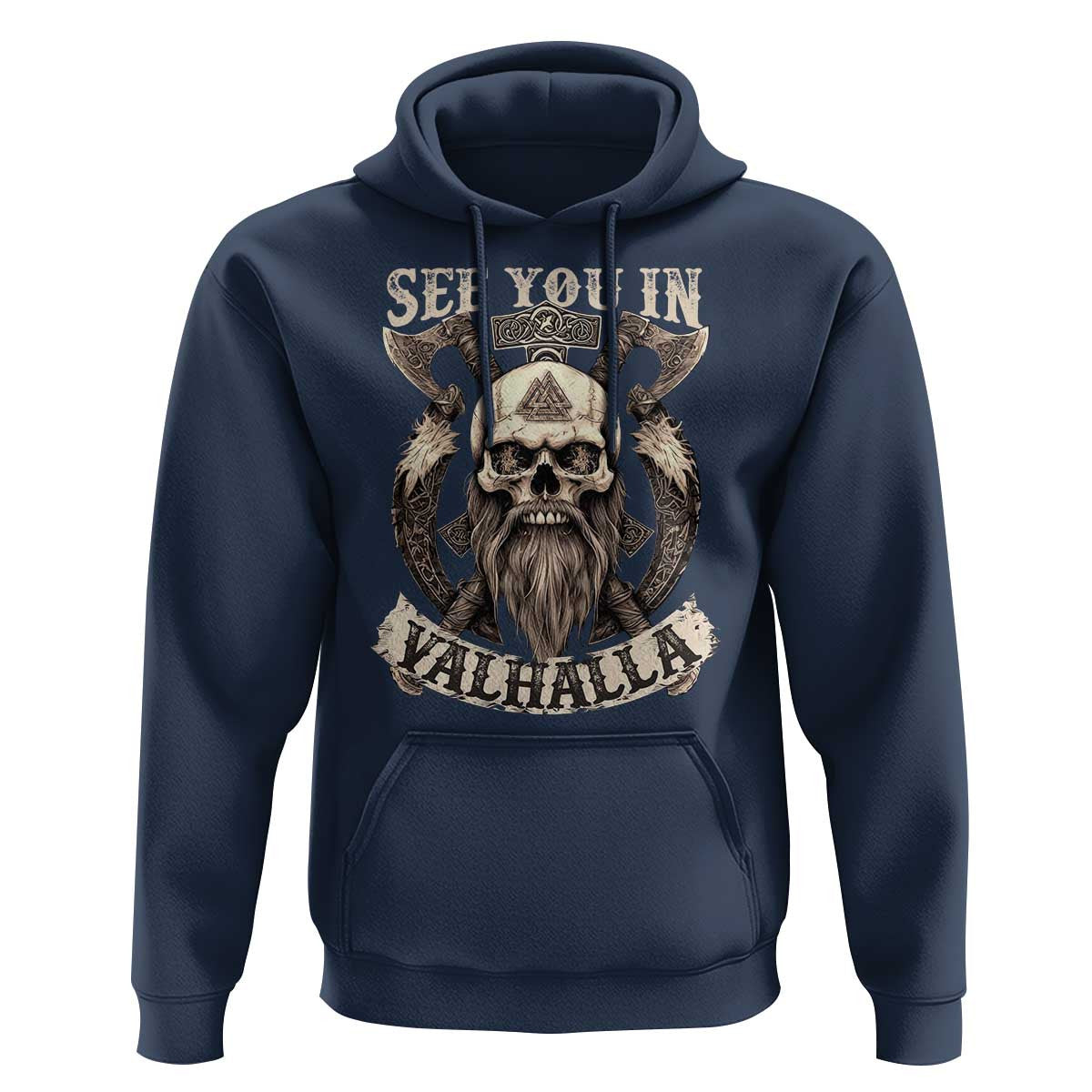 See You In Valhalla Viking Hoodie Cotton