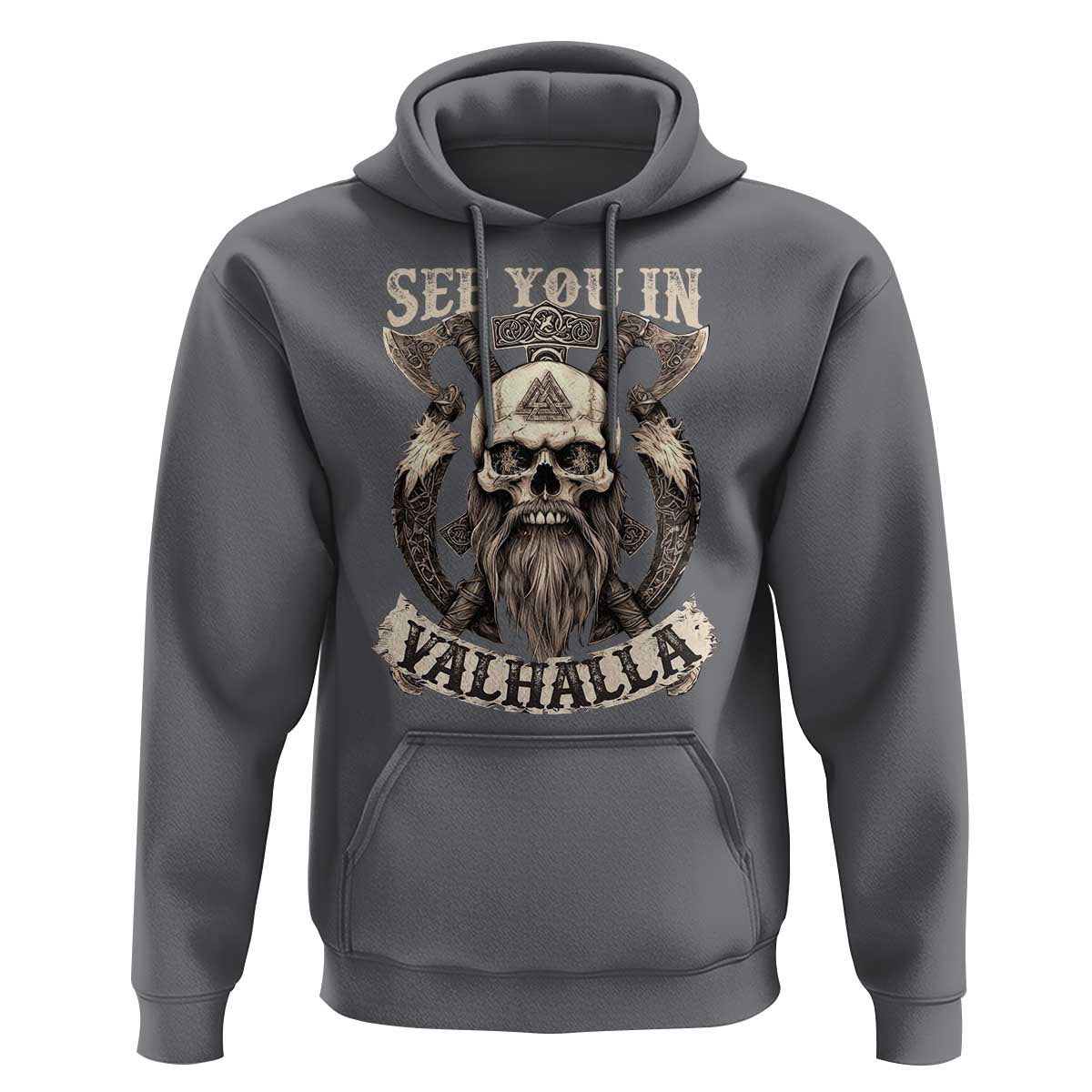 See You In Valhalla Viking Hoodie Cotton