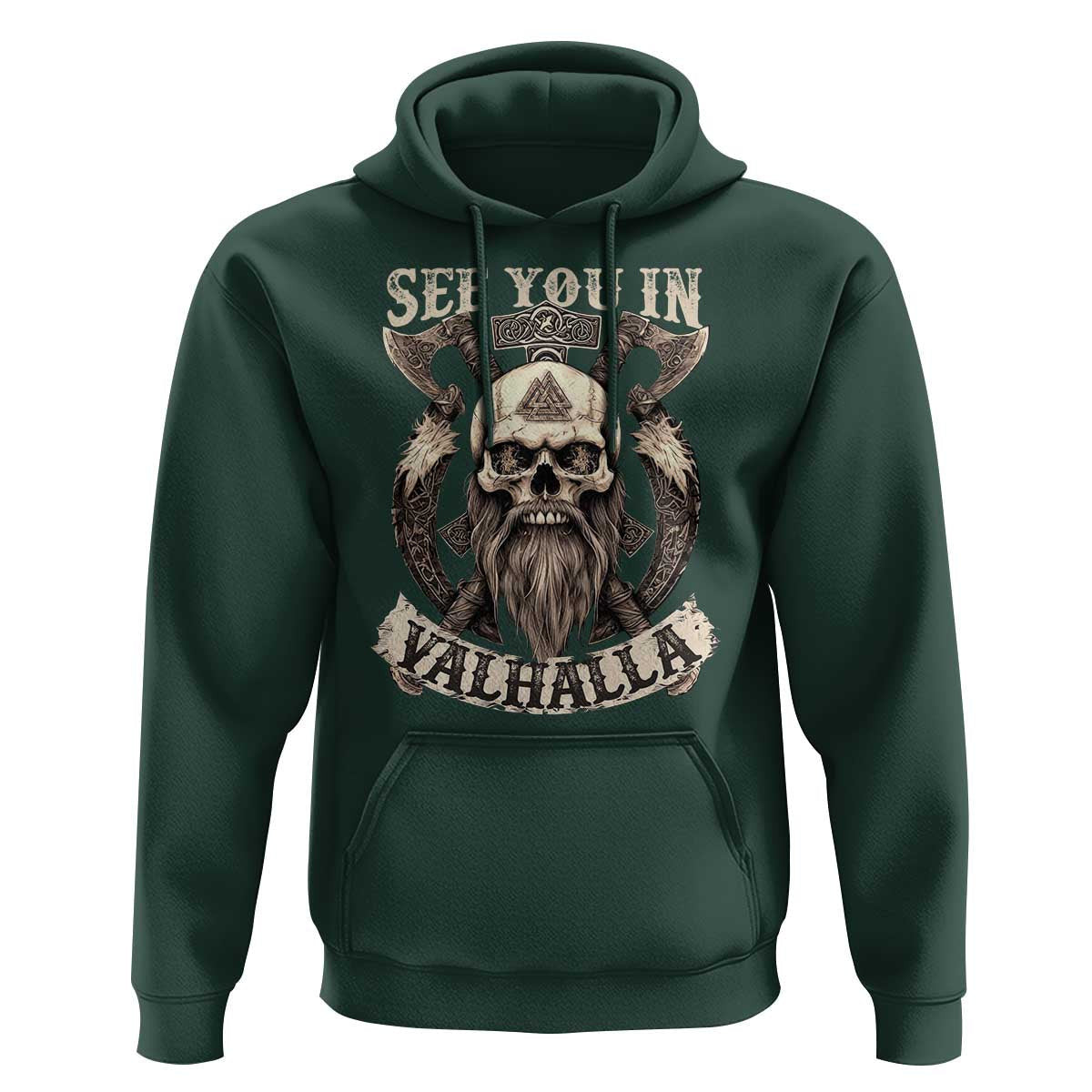 See You In Valhalla Viking Hoodie Cotton