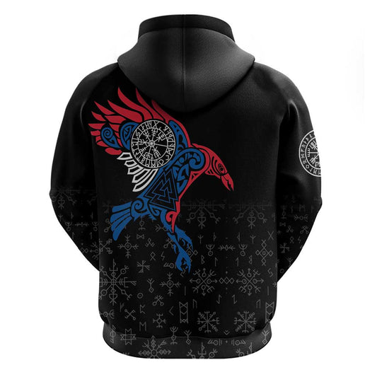 Iceland Viking Culture Norse Mythology Raven Tattoo Viking Hoodie