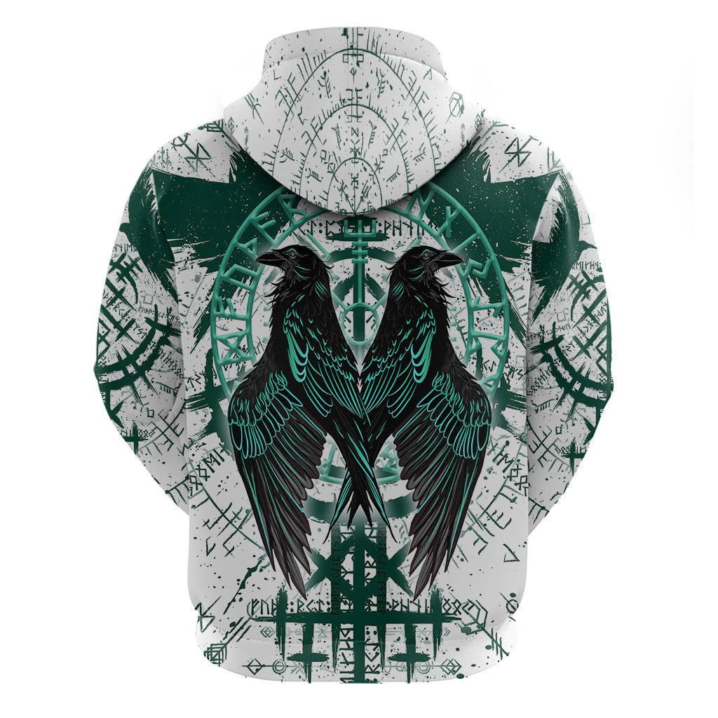 Winged Wisdom Of Hugin, Munin, and the Vegvisir Viking Hoodie