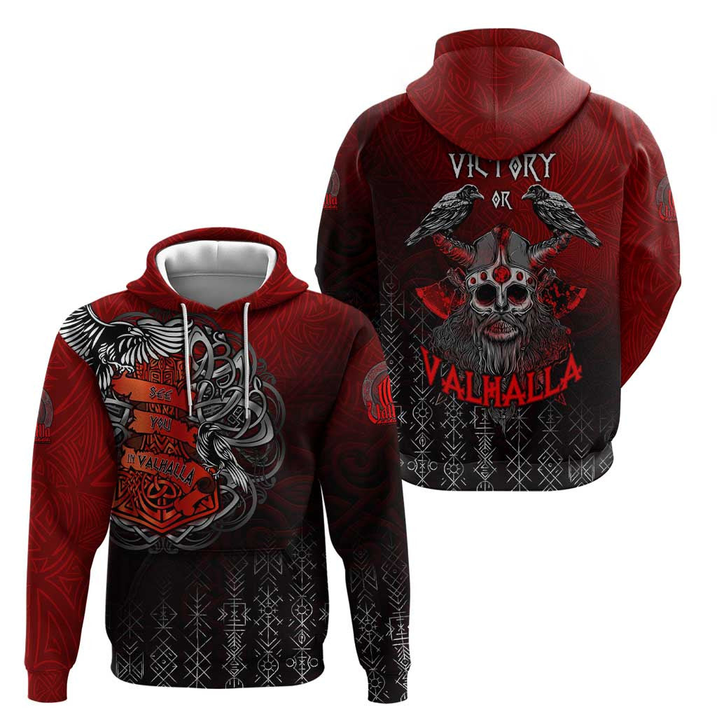 Victory Or Valhalla Zipper Viking Viking Hoodie