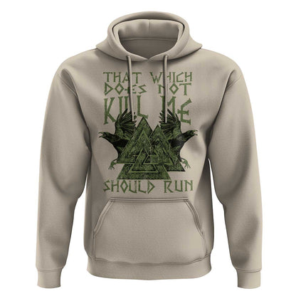 That Which Does Not Kill Me Should Run Valknut Viking Hoodie Cotton