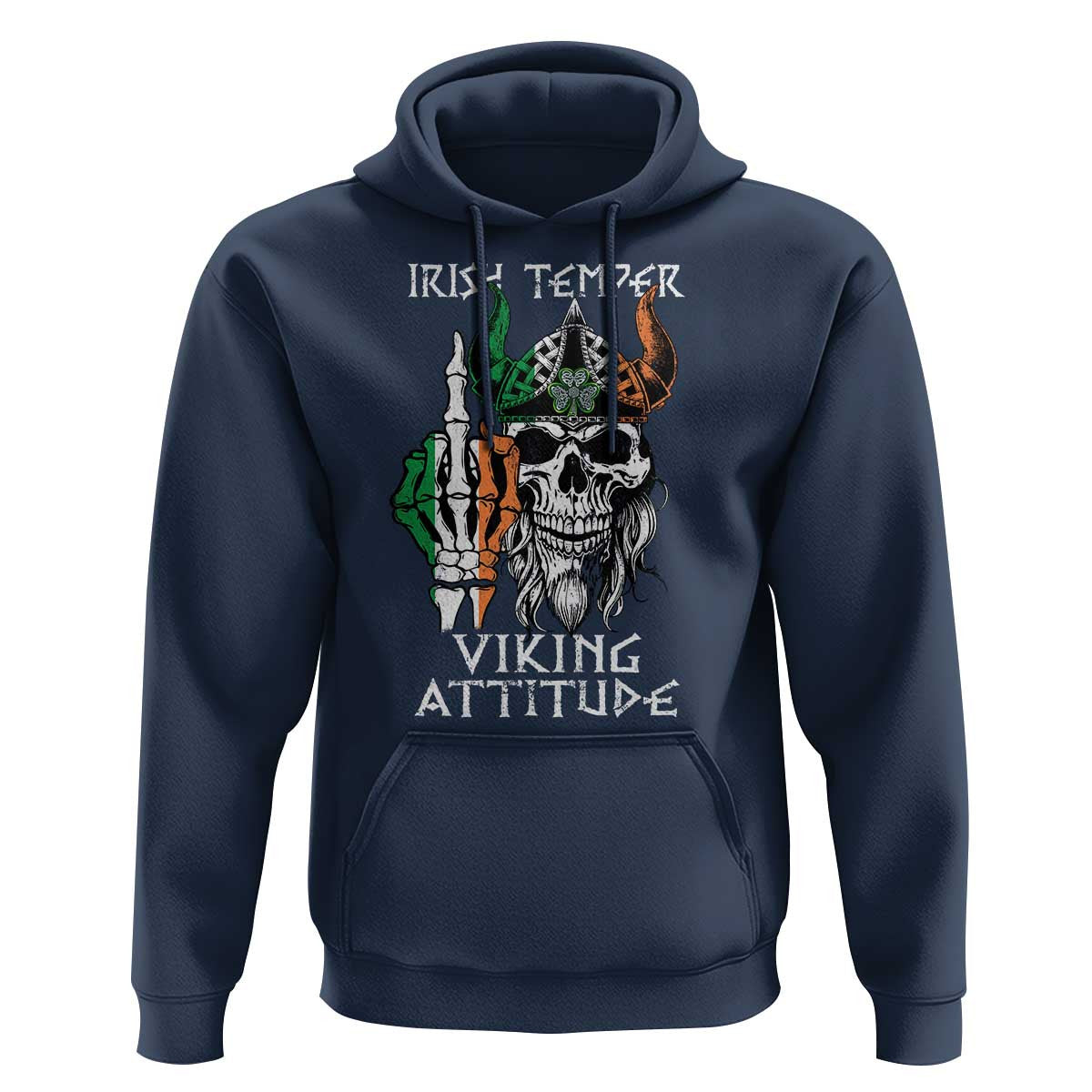 Funny Irish Irish Temper Viking Attitude Viking Hoodie Cotton