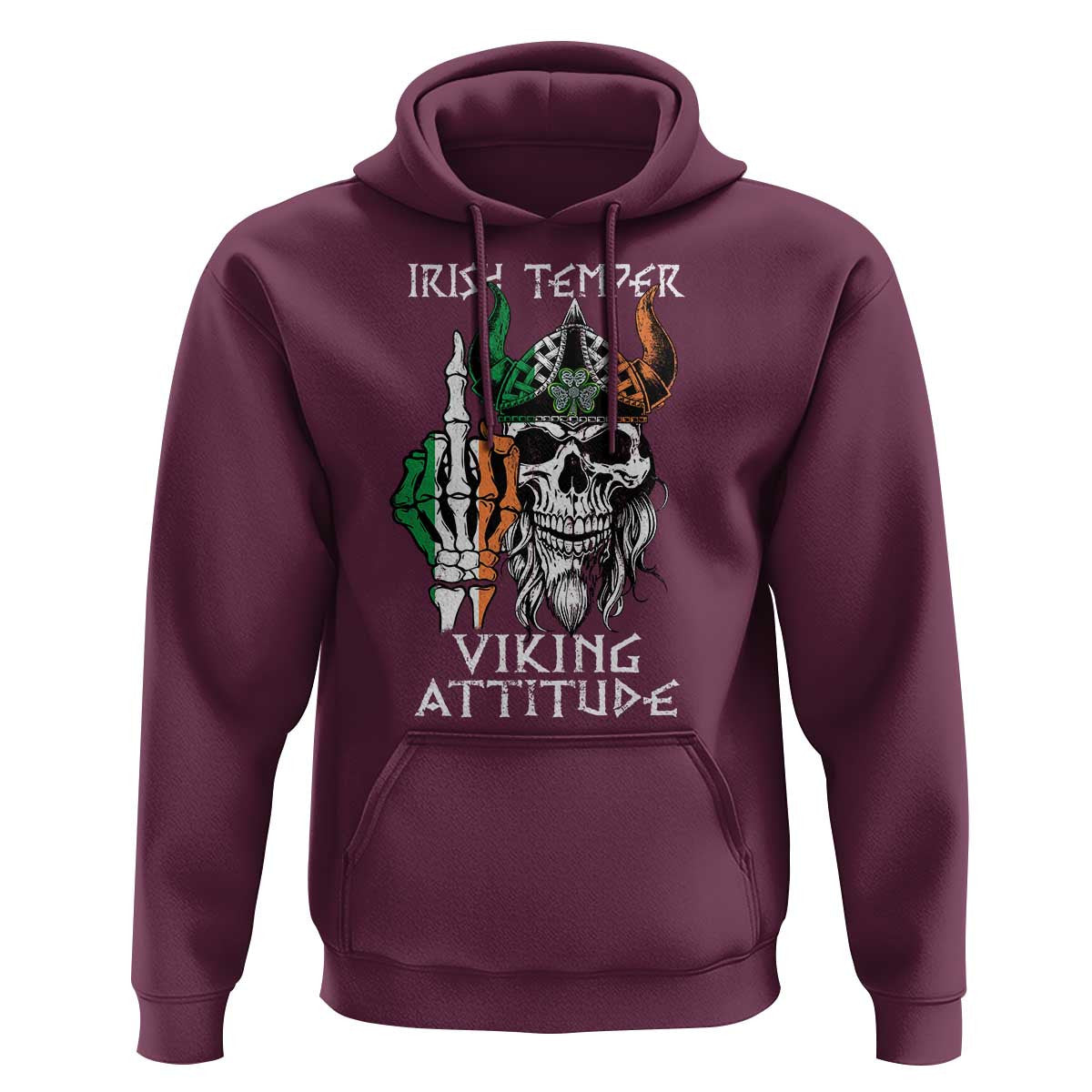Funny Irish Irish Temper Viking Attitude Viking Hoodie Cotton