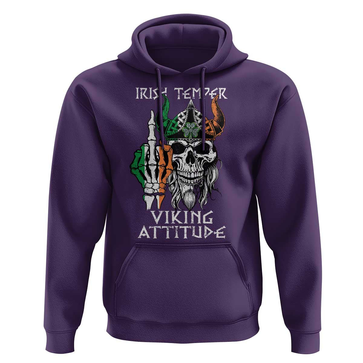 Funny Irish Irish Temper Viking Attitude Viking Hoodie Cotton