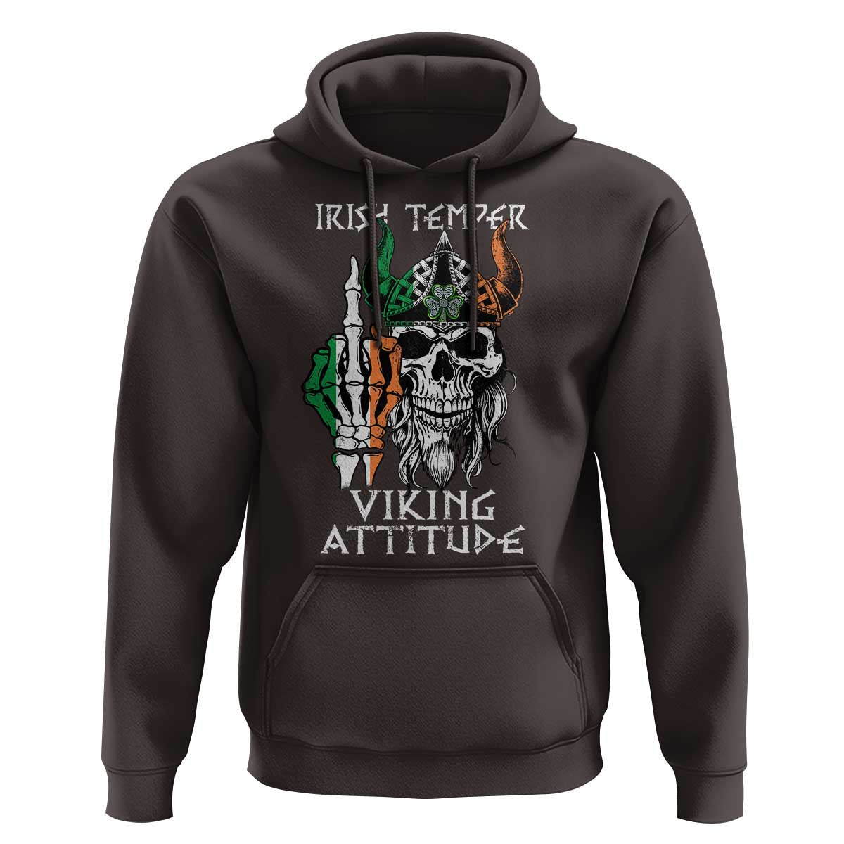 Funny Irish Irish Temper Viking Attitude Viking Hoodie Cotton