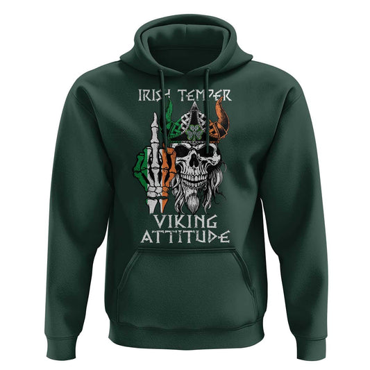 Funny Irish Irish Temper Viking Attitude Viking Hoodie Cotton