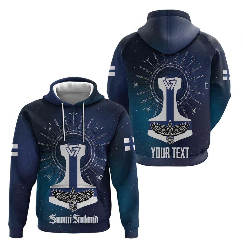 (Custom) Finland Drakkar Vikings Suomi Flag Viking Thor Runes Viking Hoodie