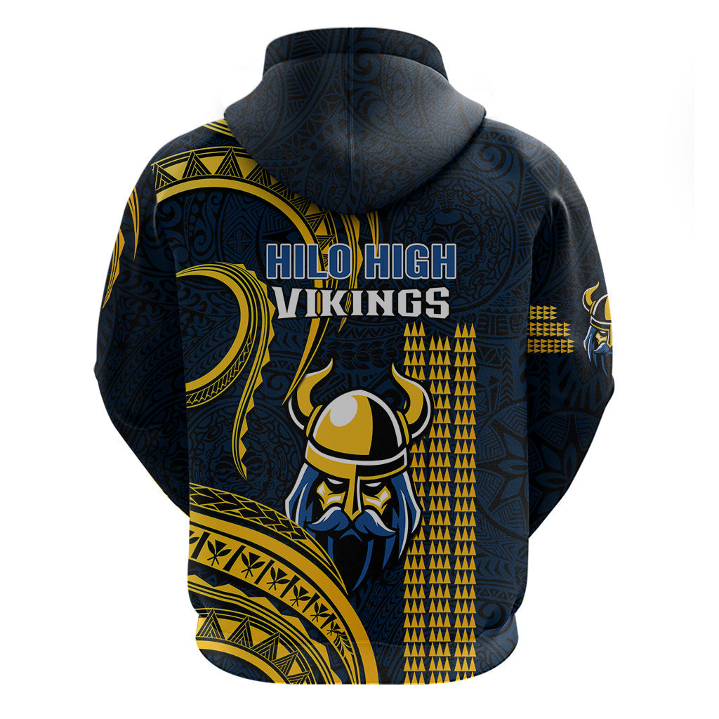 Hawaii Hilo High School Vikings Polynesian Kakau Pattern Viking Hoodie