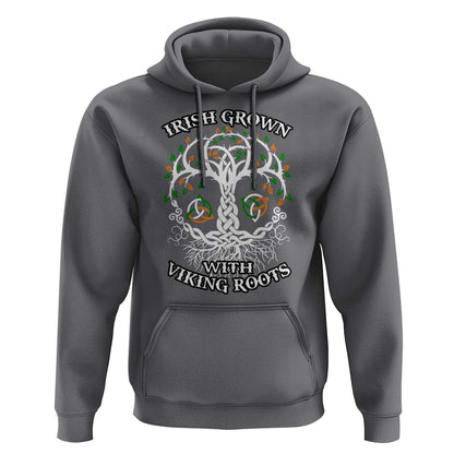 Irish Grown With Viking Roots Viking Hoodie Cotton