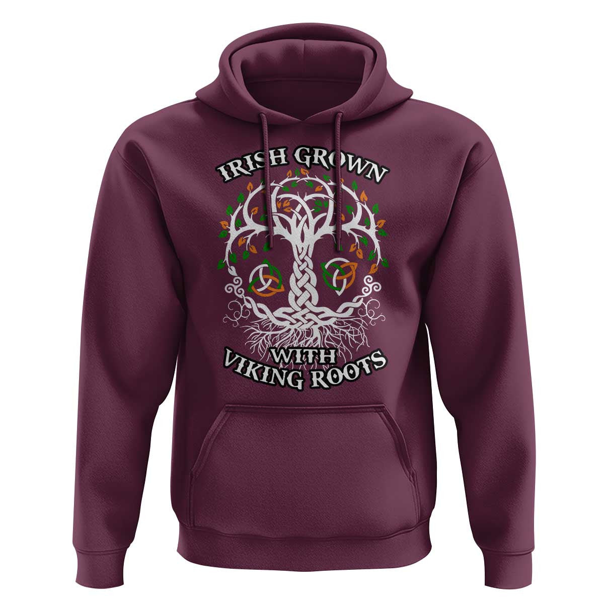 Irish Grown With Viking Roots Viking Hoodie Cotton